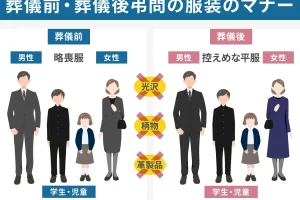 告別式の服装｜男女別、場にふさわしい服装選びのポイント